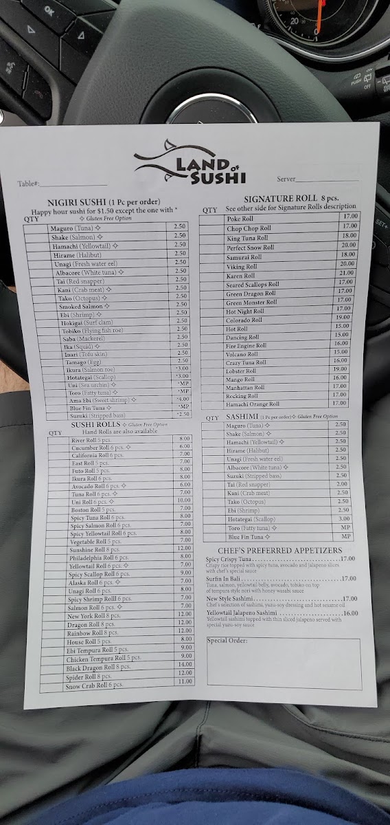 Menu Land Of Sushi-5